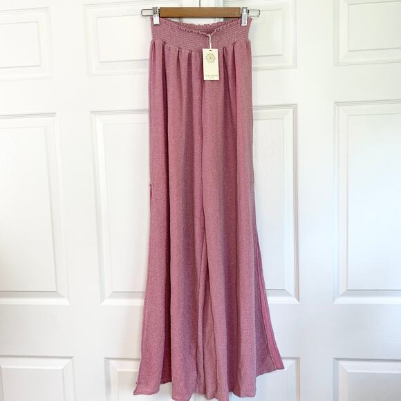 NWT Ramy Brook Athena Glitter Shimmer Knit Wide Leg Palazzo Pant Small - Picture 4 of 8